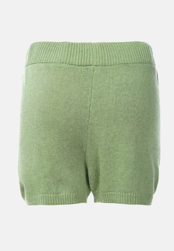 slip-into knitted shorts#color_green