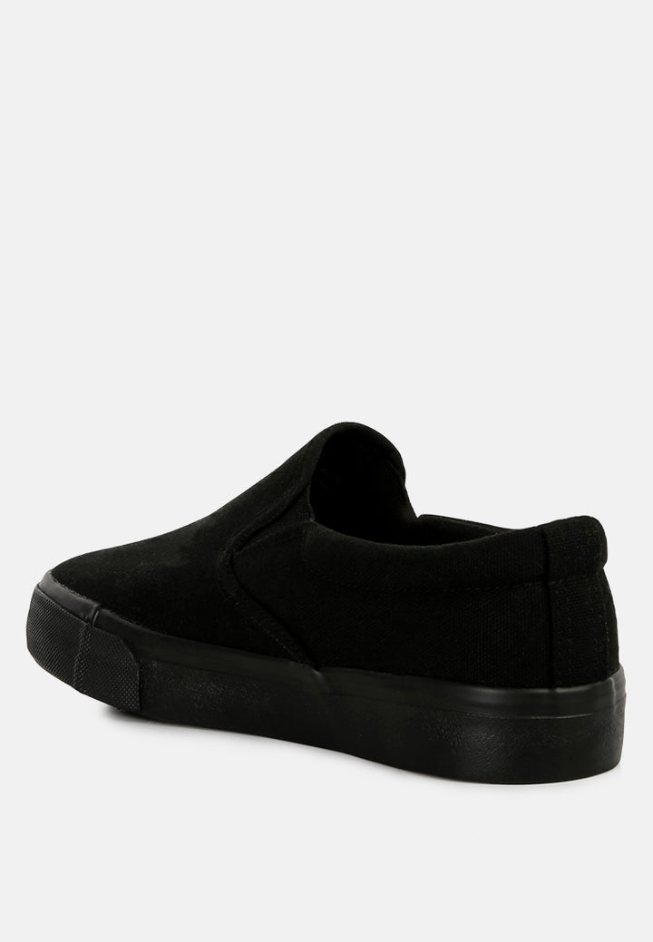 slip on canvas sneakers#color_black