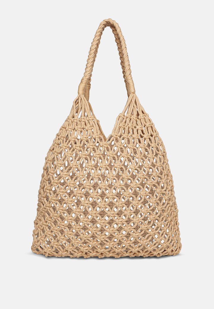 slouchy retro-style market tote bag by ruw#color_tan