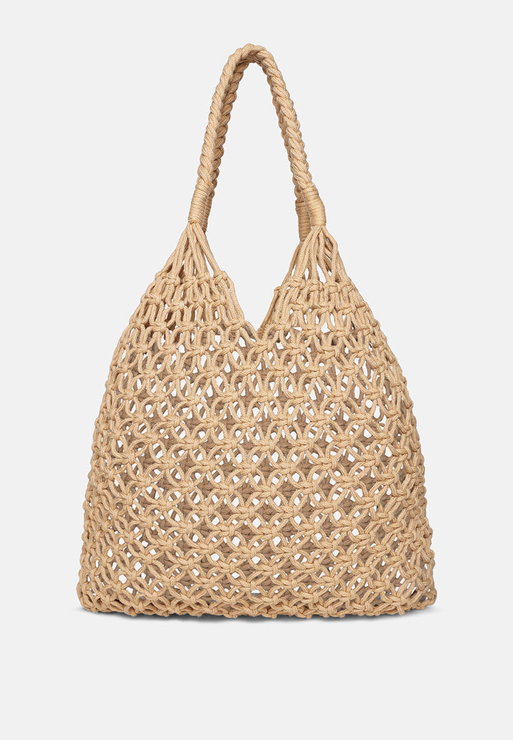 slouchy retro-style market tote bag by ruw#color_tan