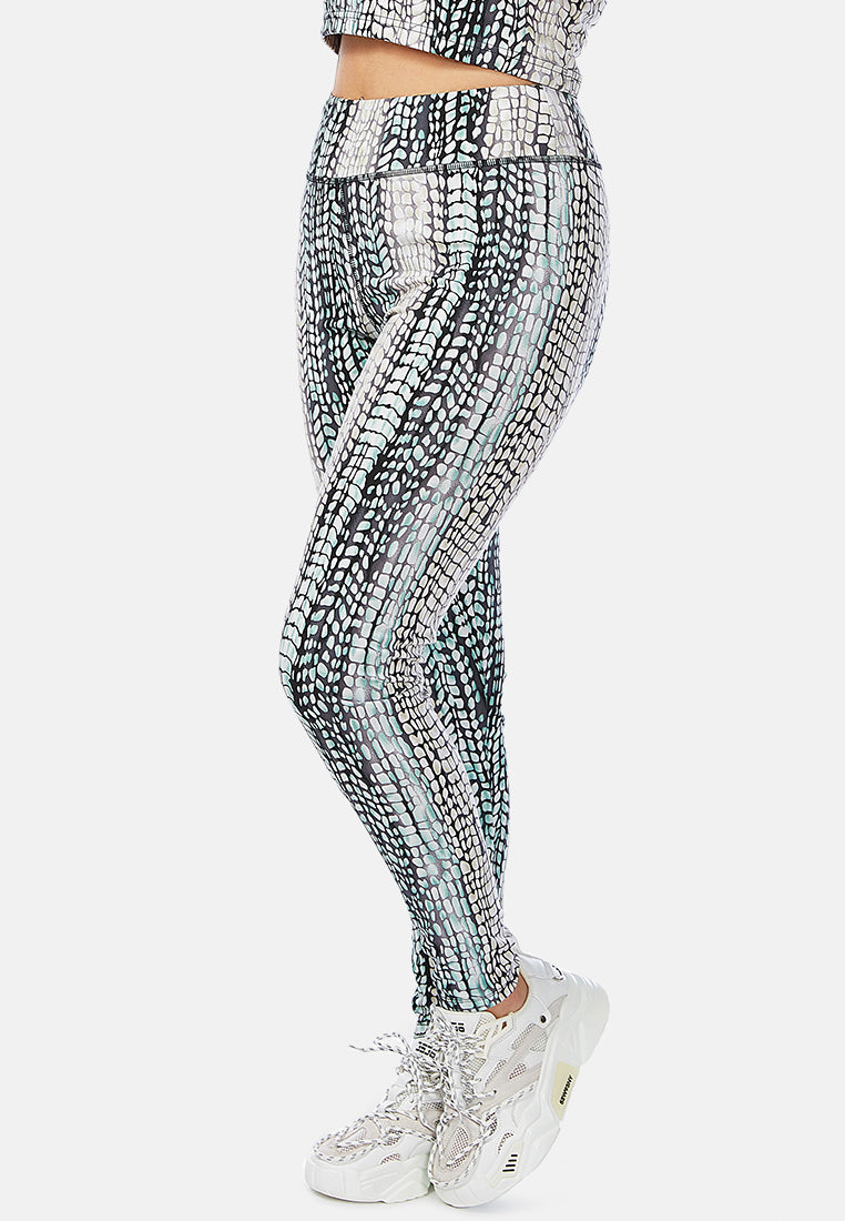 Snake Print Yoga Active Leggings#color_multi