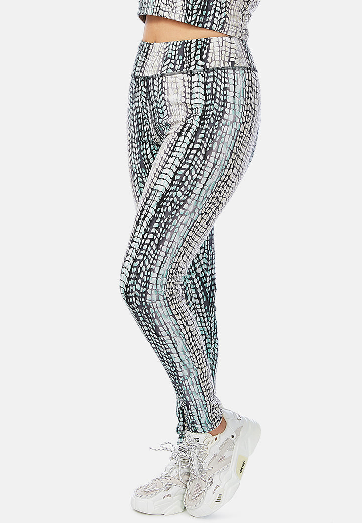 Snake Print Yoga Active Leggings#color_multi