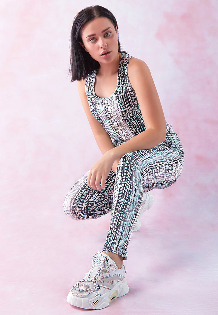 Snake Print Yoga Active Leggings#color_multi