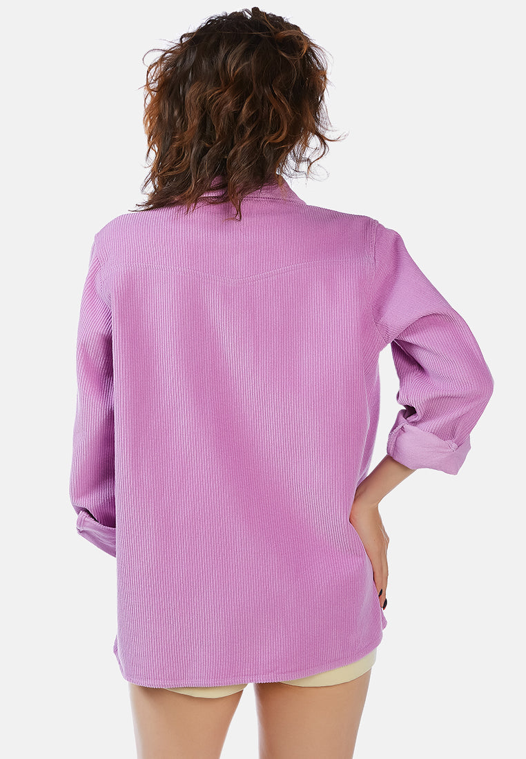 solid casual full sleeve shirt#color_lilac