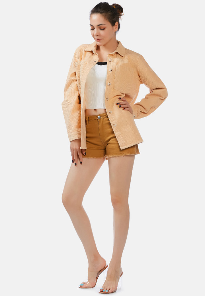 solid casual full sleeve shirt#color_peach