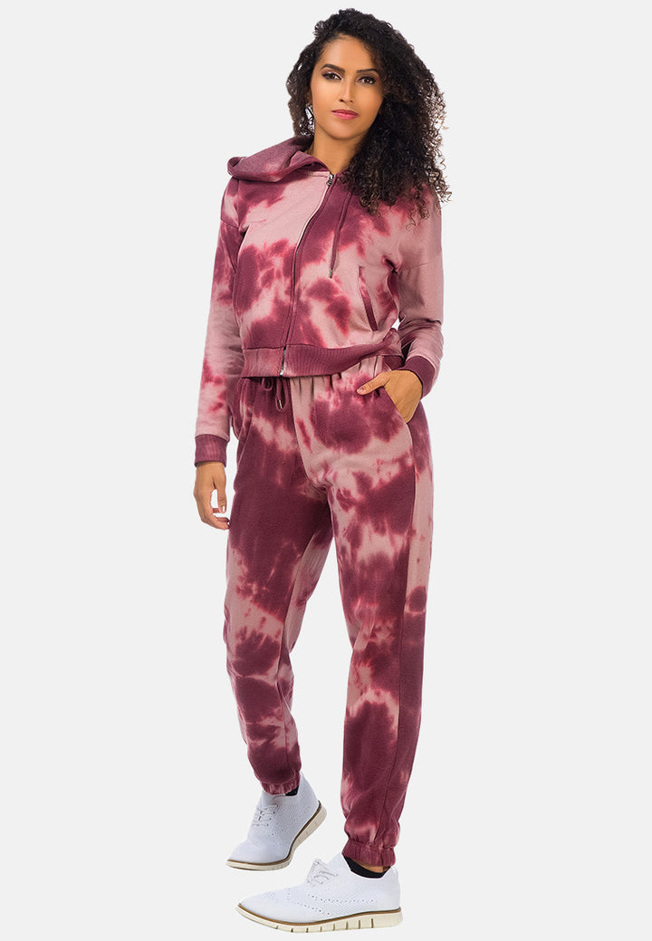 solid cropped drawstring hoodie#color_wine
