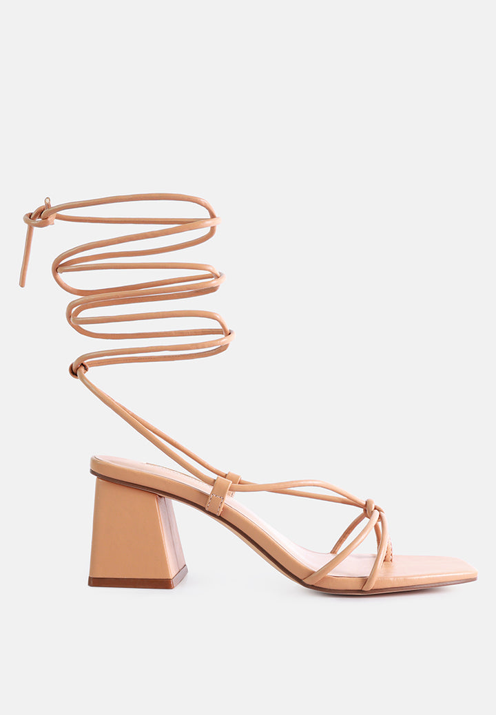 spruce tie up block heel sandals#color_nude