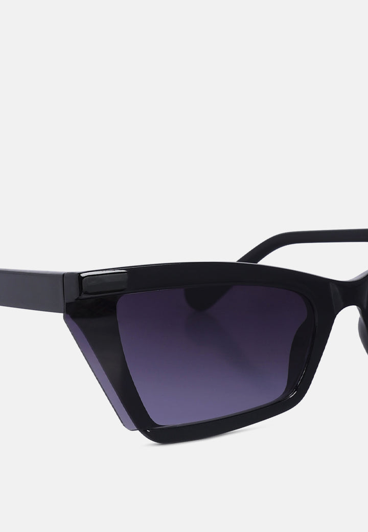 square cat-eye sunglasses#color_black