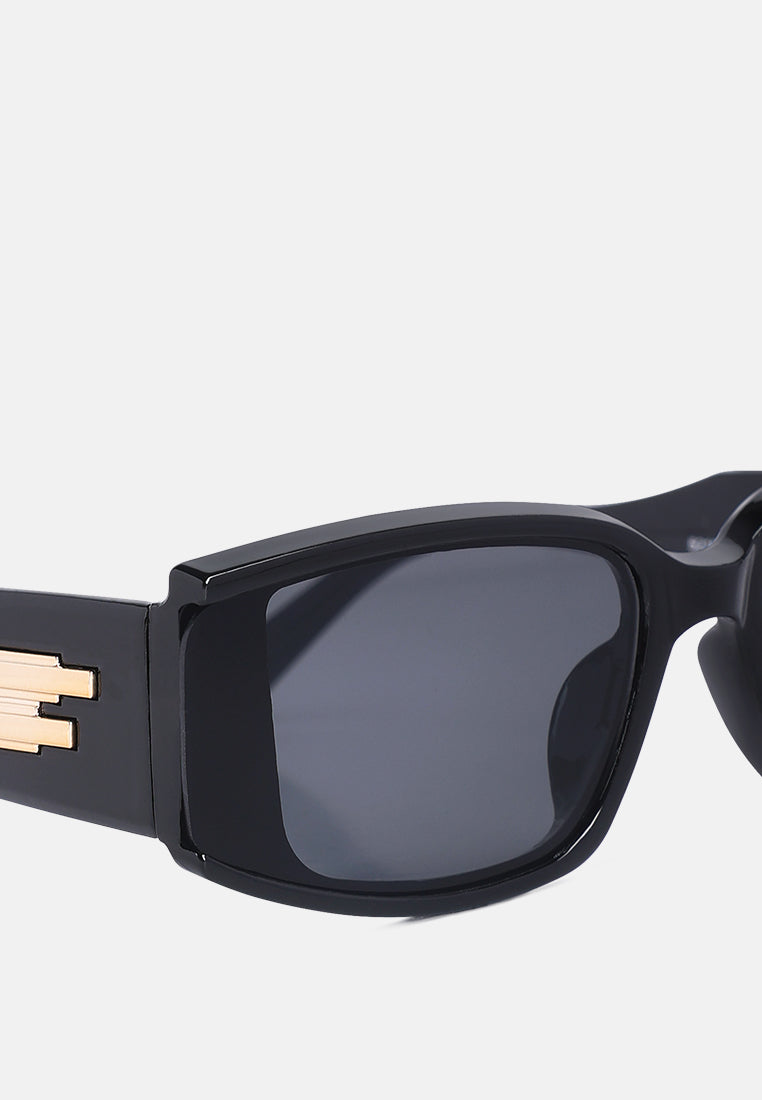 square metallic details sunglasses#color_black