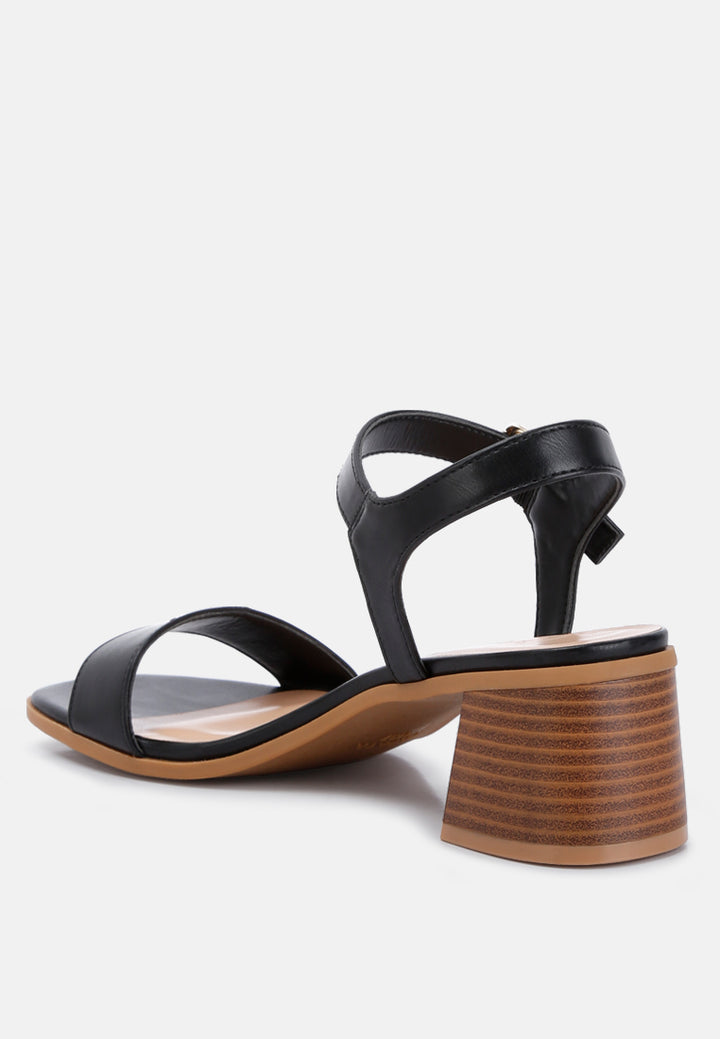 stacked heel sandals by ruw#color_black