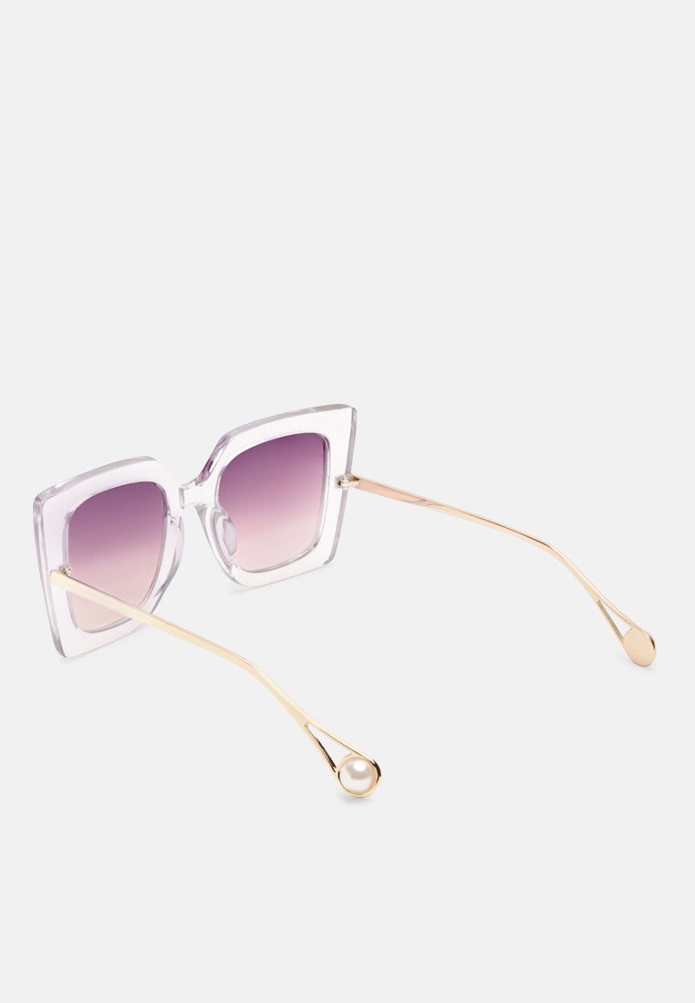stare game square frame oversized sunglasses#color_purple