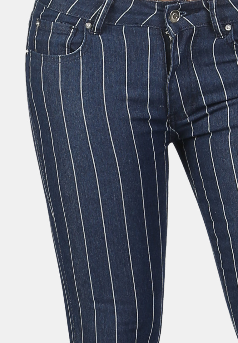 striped skinny jeans#color_dark-blue