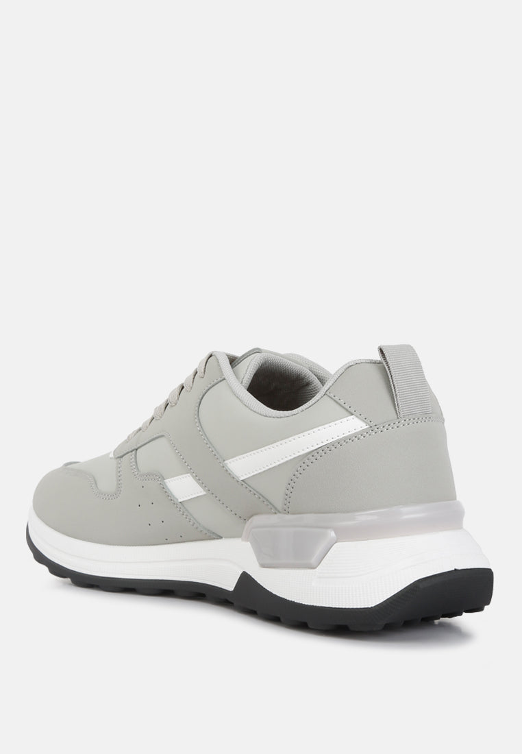 suede paneling detail sneakers#color_grey