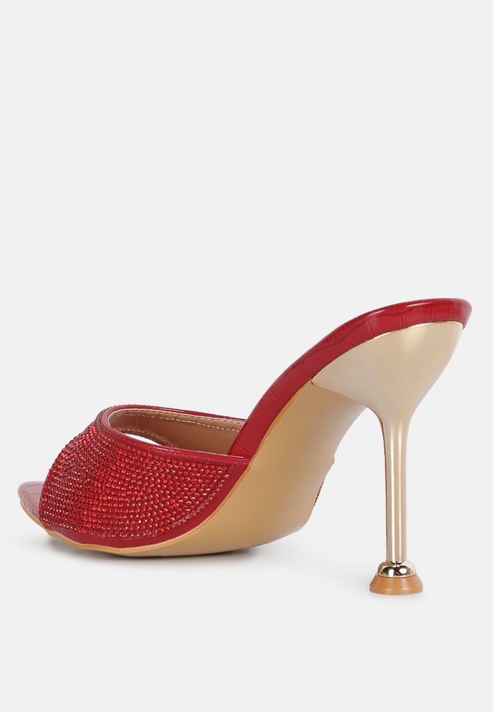 sundai rhinestone embellished stiletto sandals by ruw#color_red