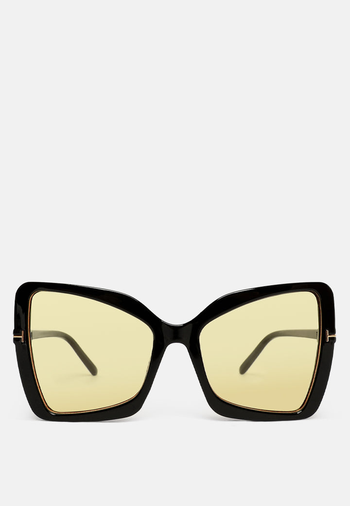 super dapper butterfly sunglasses#color_black-gold