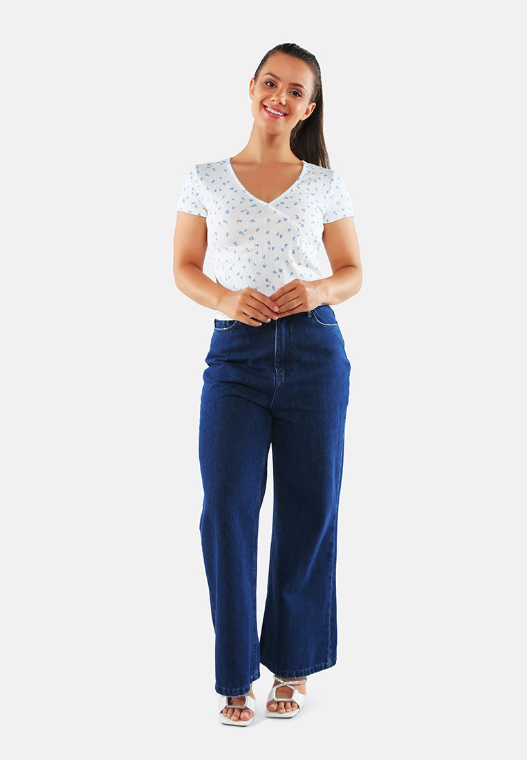 surplice neck casual summer top#color_ivory