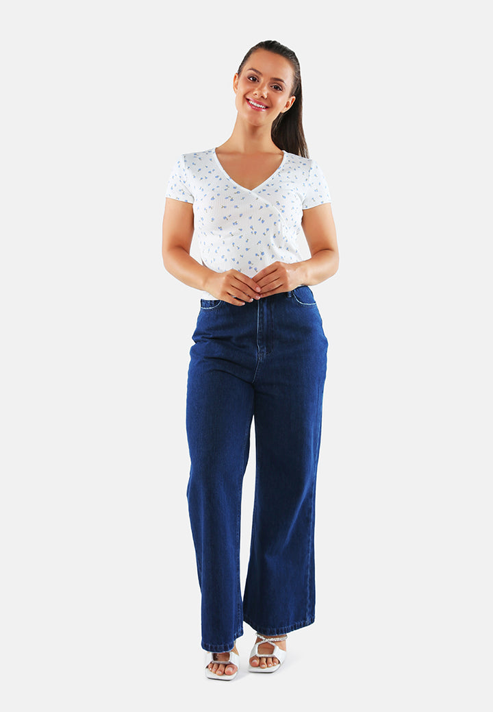 surplice neck casual summer top#color_ivory
