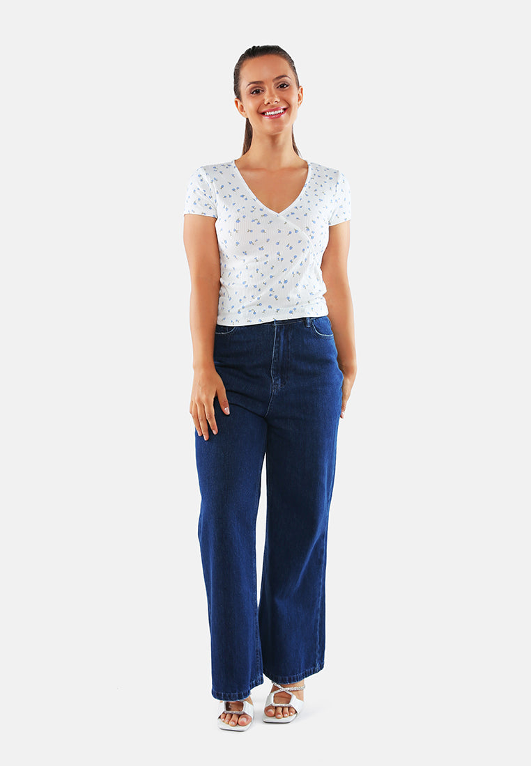 surplice neck casual summer top#color_ivory