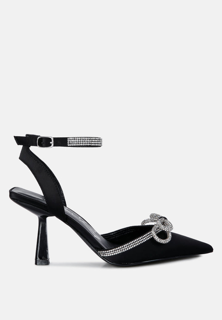 mid heel diamante jewel sandals by ruw#color_black