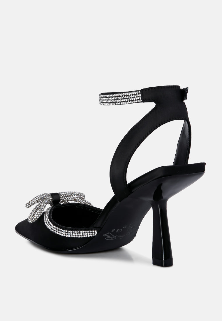 mid heel diamante jewel sandals by ruw#color_black