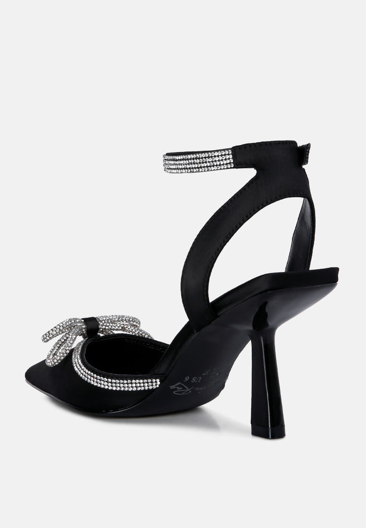 mid heel diamante jewel sandals by ruw#color_black