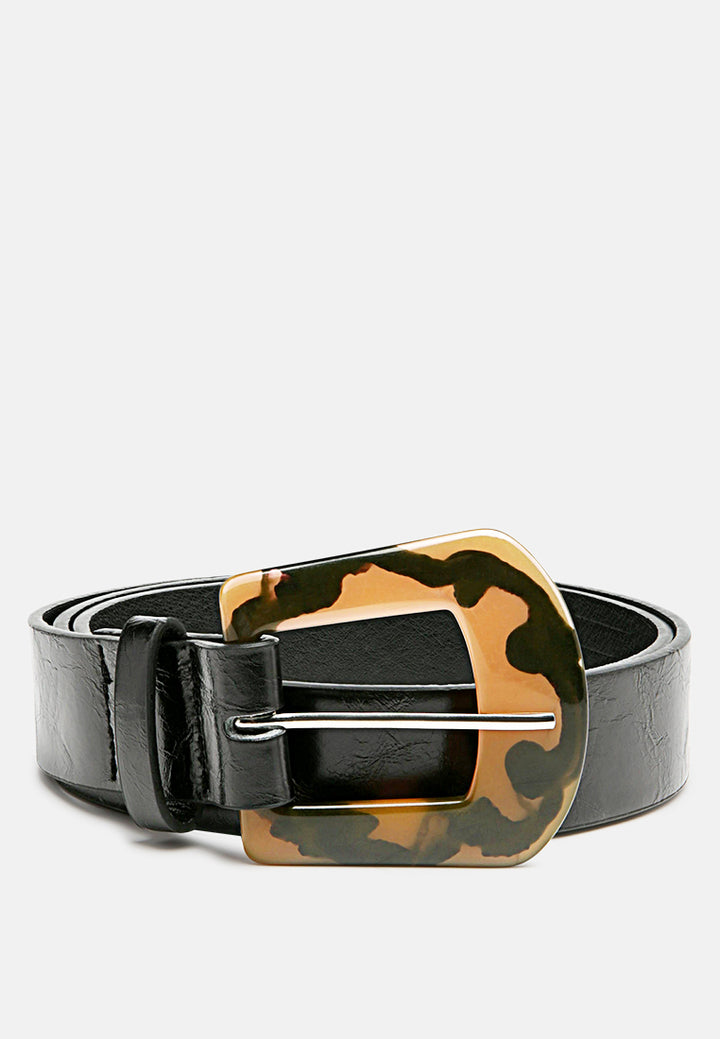 taste it wild solid textured belt#color_black