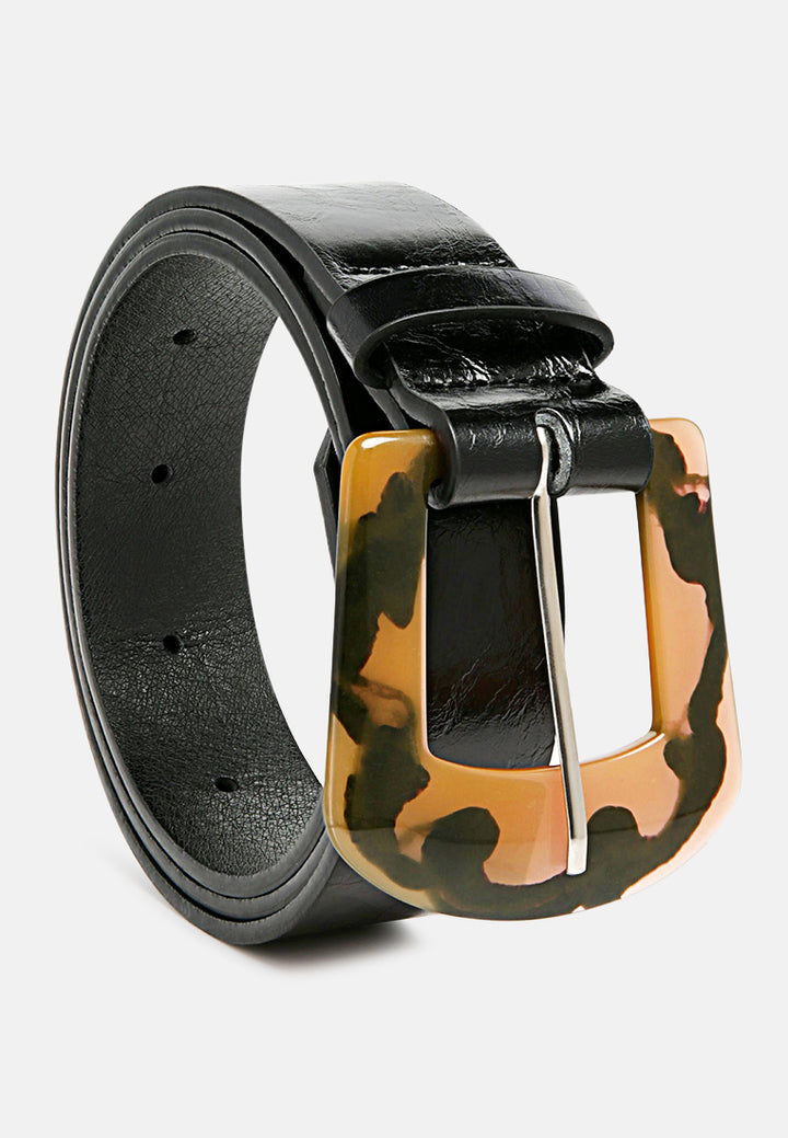 taste it wild solid textured belt#color_black