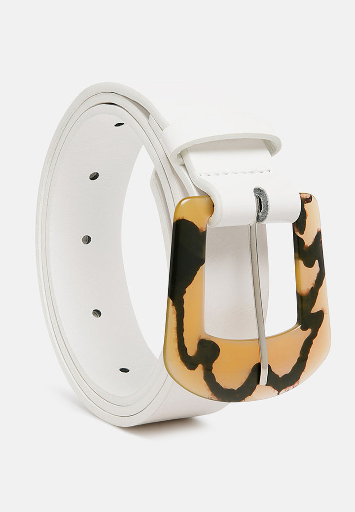 taste it wild solid textured belt#color_white