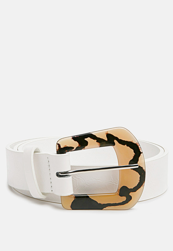 taste it wild solid textured belt#color_white