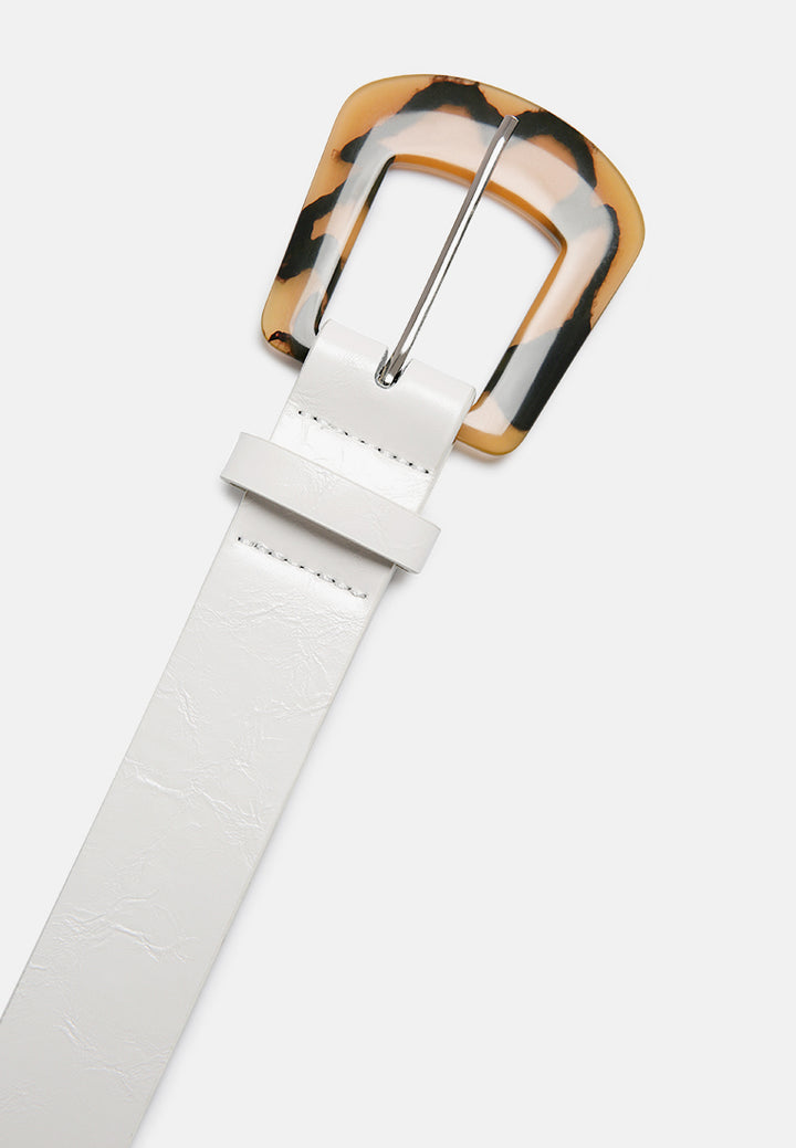 taste it wild solid textured belt#color_white