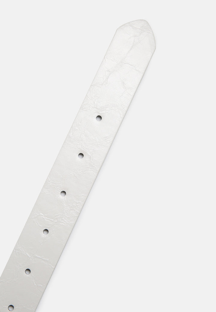 taste it wild solid textured belt#color_white