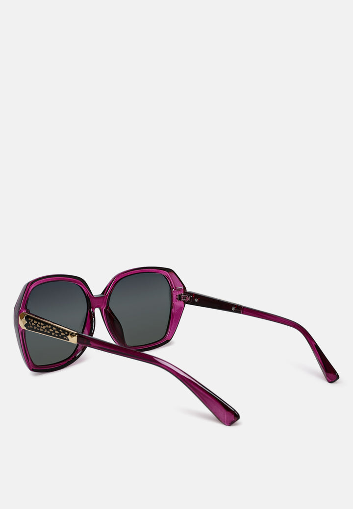 the fierce hexagonal ombre sunglasses#color_purple-grey