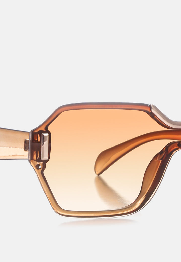 the unreal oversized hexagonal sunglasses#color_brown