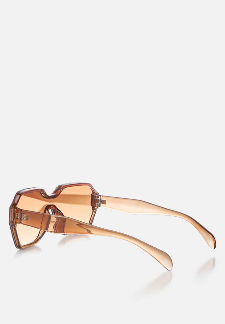 the unreal oversized hexagonal sunglasses#color_brown