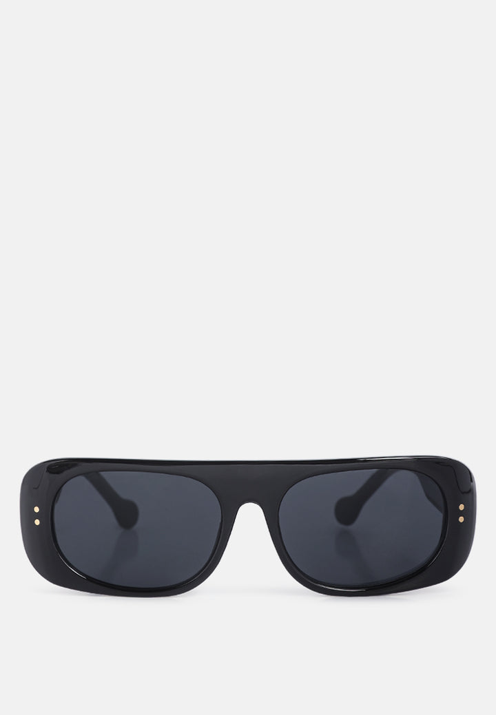 thick framed retro sunglasses#color_black