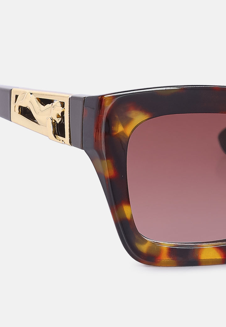 thick leopard frame sunglasses#color_brown