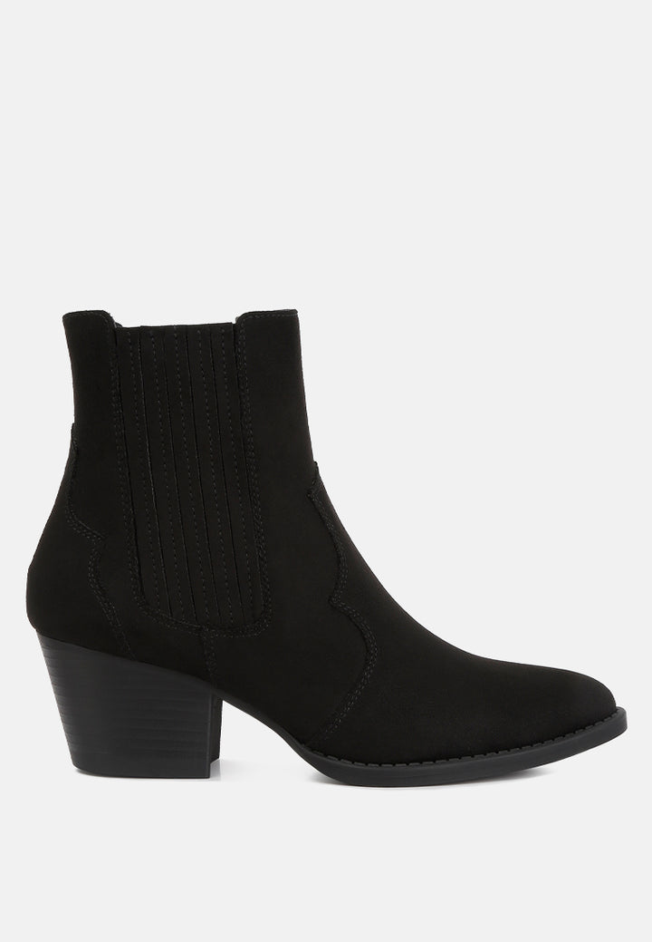 tiago ankle length low heel cowboy boots#color_black