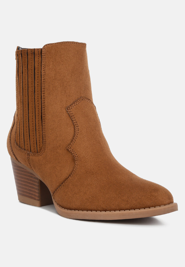 tiago ankle length low heel cowboy boots#color_tan