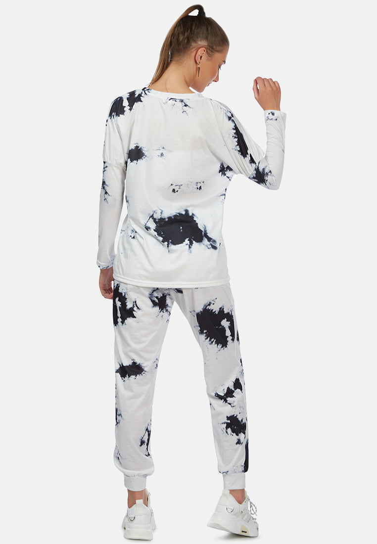 tie dye full sleeve top#color_blue-white