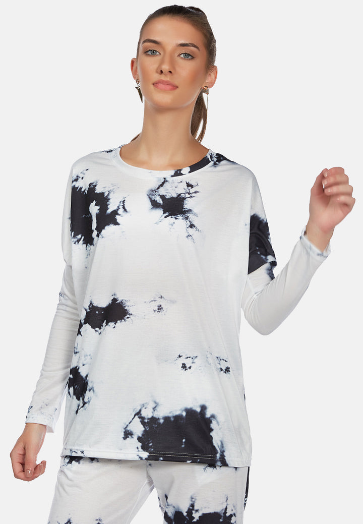 tie dye full sleeve top#color_blue-white