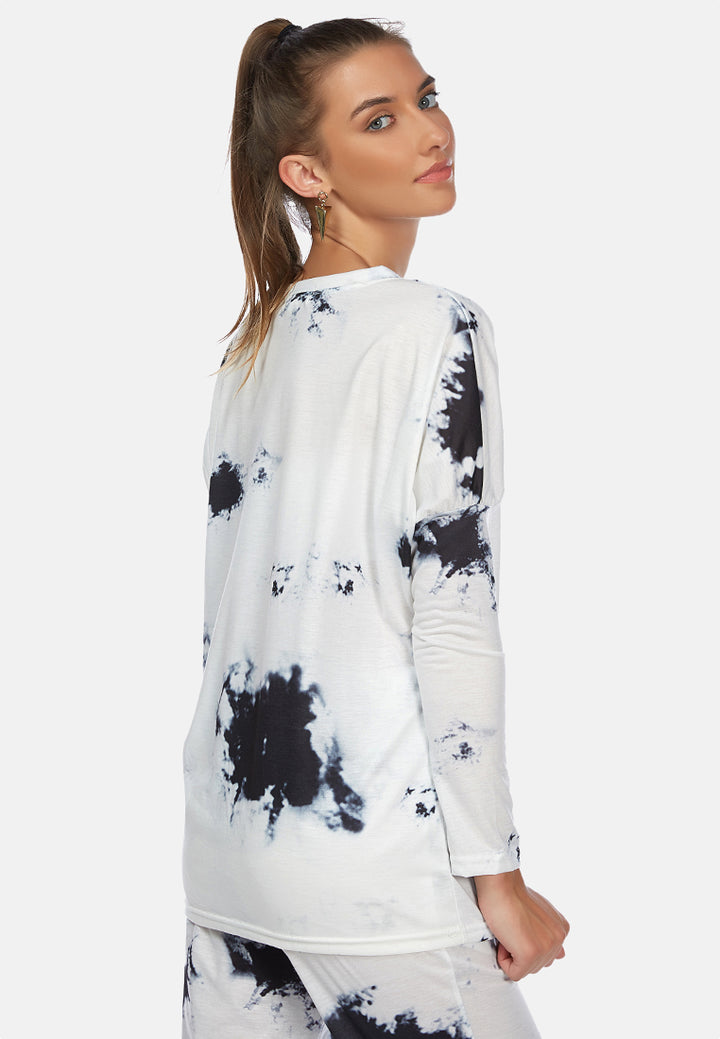 tie dye full sleeve top#color_blue-white