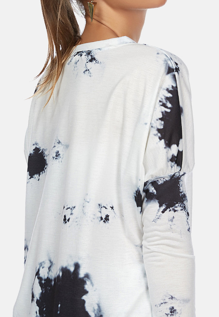 tie dye full sleeve top#color_blue-white