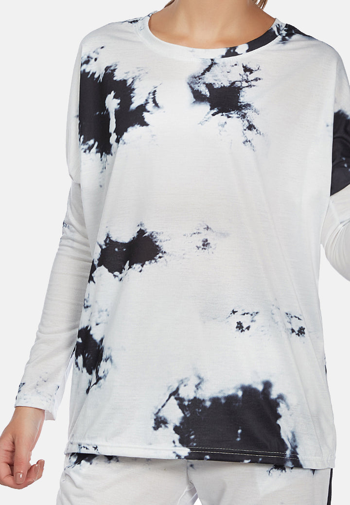 tie dye full sleeve top#color_blue-white