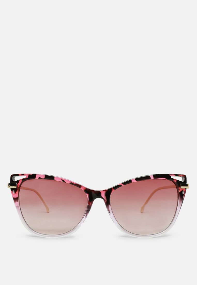 too much drama retro cat eye sunglasses#color_pink