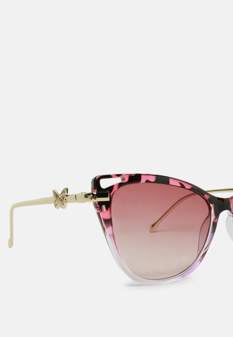 too much drama retro cat eye sunglasses#color_pink