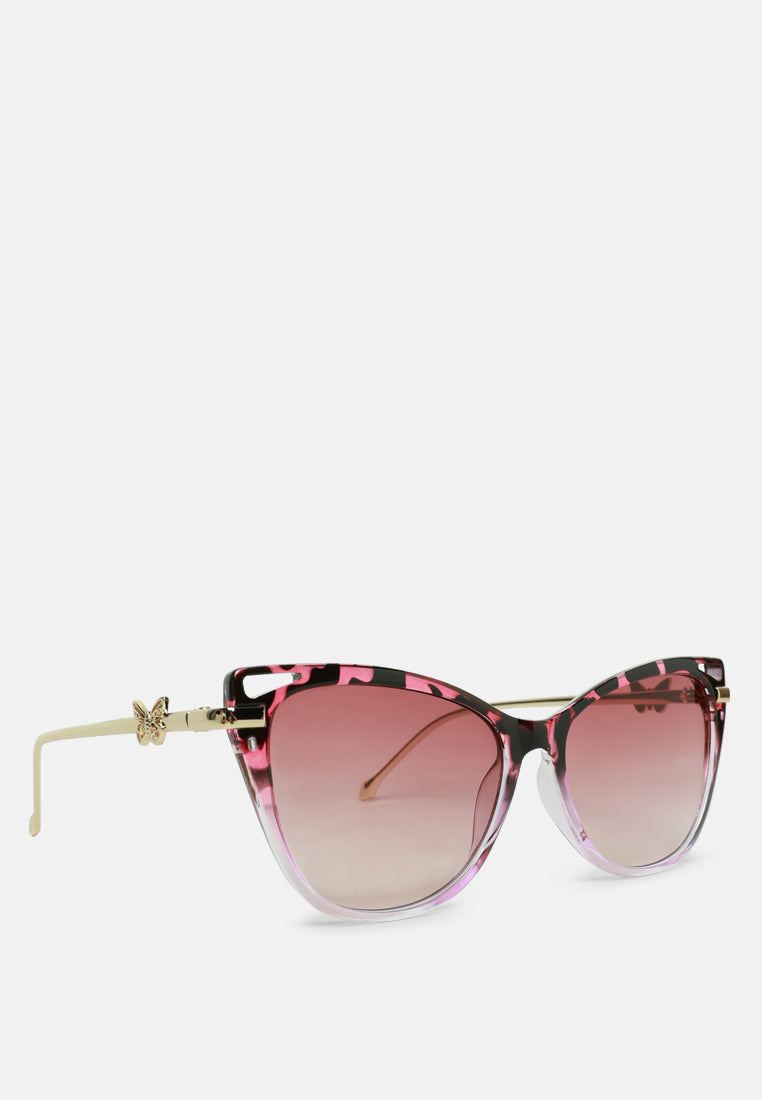 too much drama retro cat eye sunglasses#color_pink