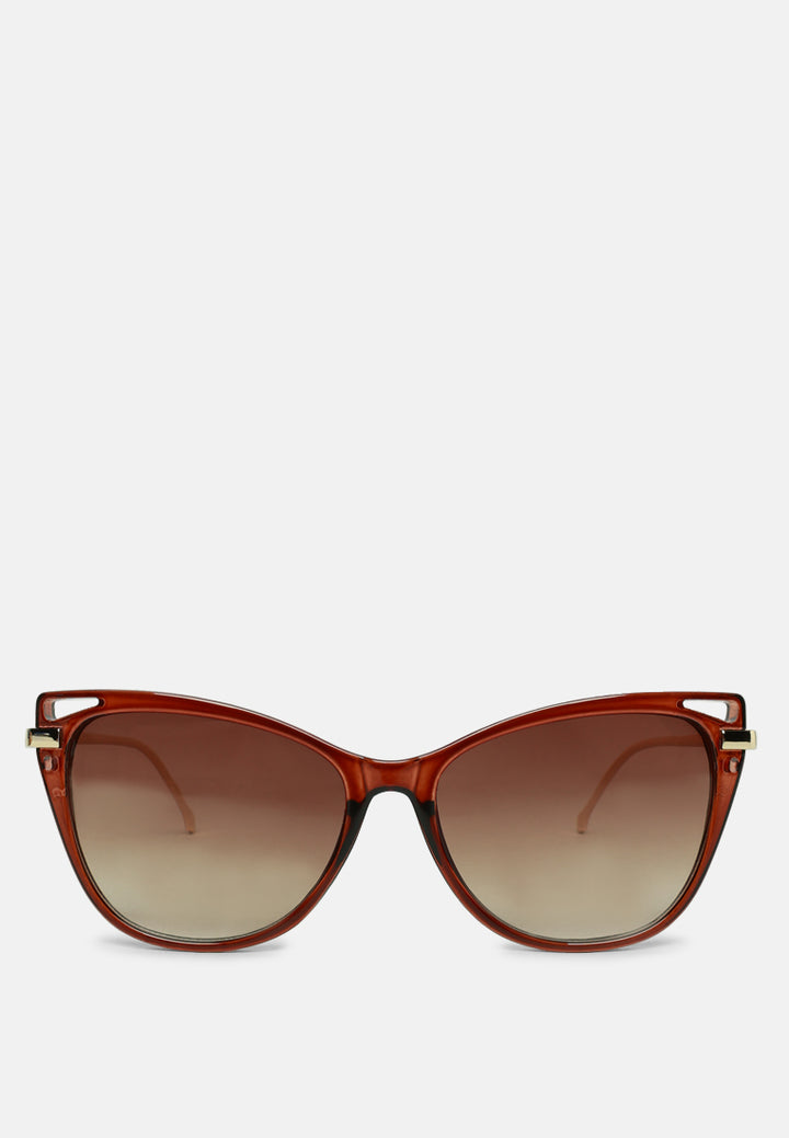 too much drama retro cat eye sunglasses#color_brown