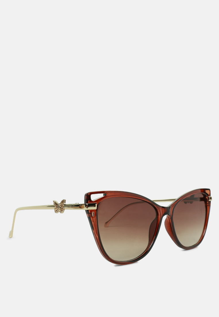 too much drama retro cat eye sunglasses#color_brown