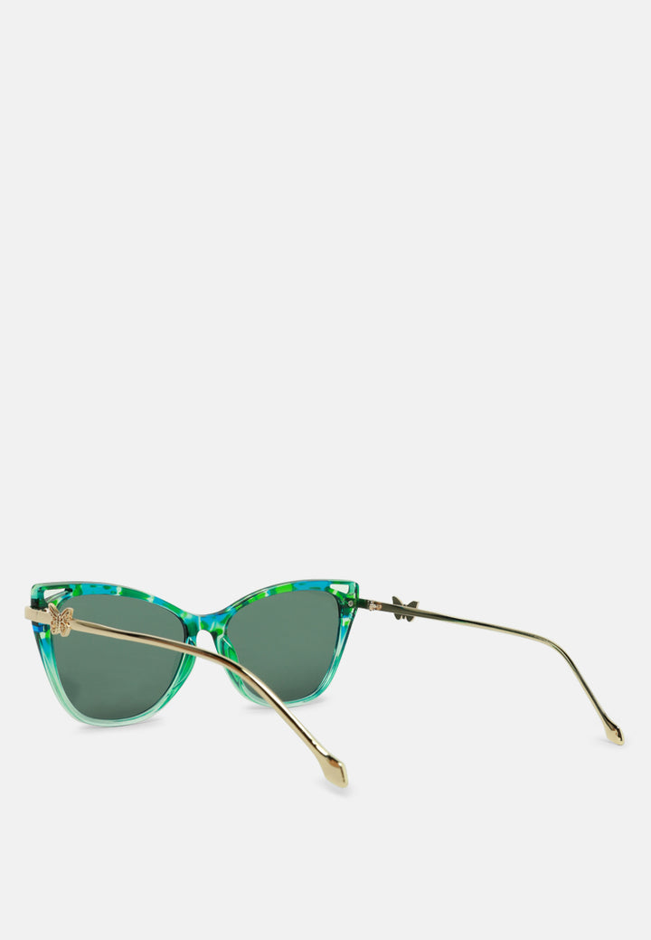 too much drama retro cat eye sunglasses#color_green