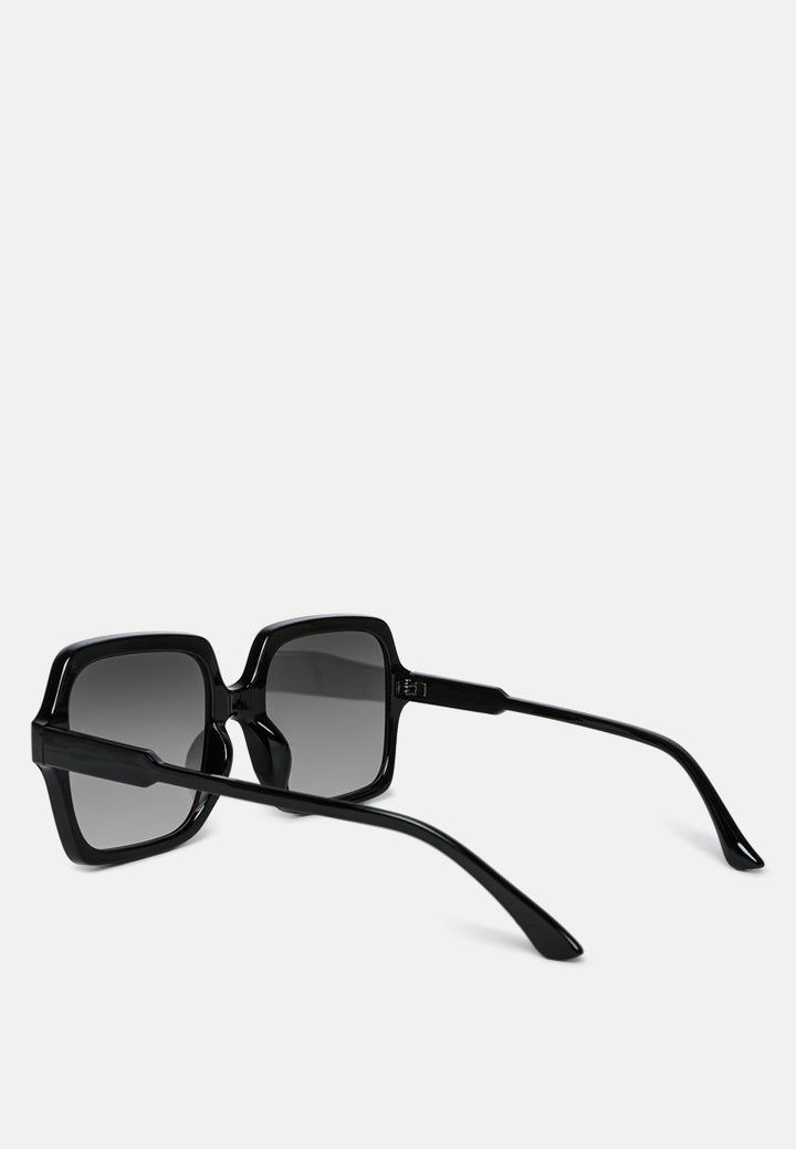 transparent frame overszied square sunglasses#color_black